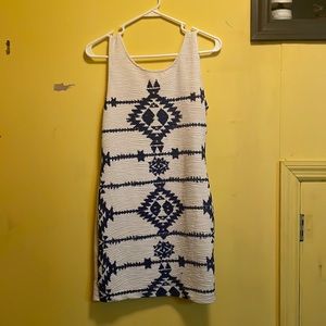 Size 10 H&M Divided Dress Blue and White